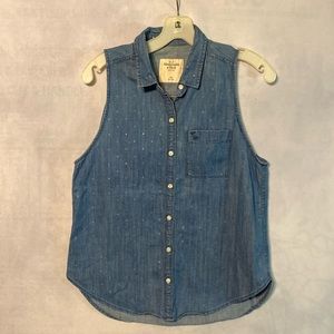 Abercrombie & Fitch vintage XS blue cotton vest